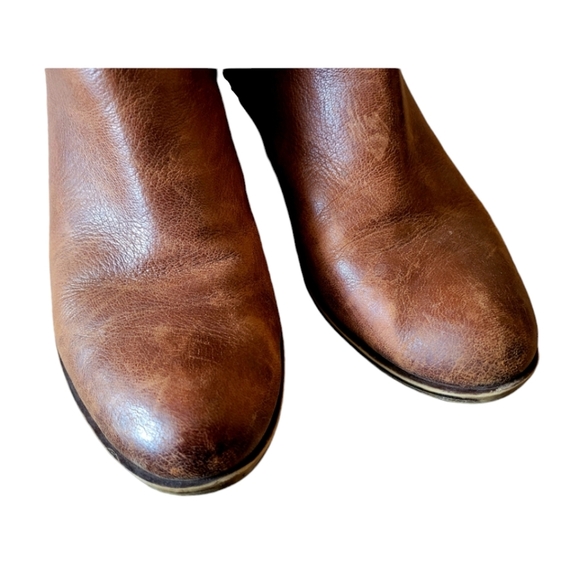 Lucky Brand Conyac Brown Distressed Leather Booties Ankle Boots Size 8.5 Boho - Picture 9 of 11